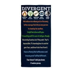 Divergent Beach Towel with the 5 factions and quotes from the book ...