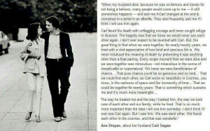 Ann Druyan On Her Husband Carl Sagans death