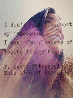 Quotes, F Scott Fitzgerald, This Side of Paradise