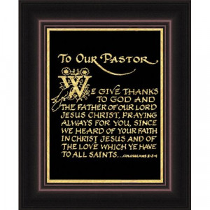 To Our Pastor Appreciation Frame Scripture Gift 5