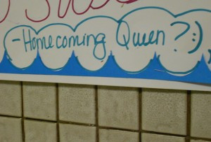 Poster for Homecoming elections(photo by Ali Snyder).