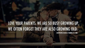 Take care of your parents