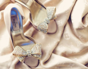 bow, cute, gold, loop, shoe, shoes, valentino