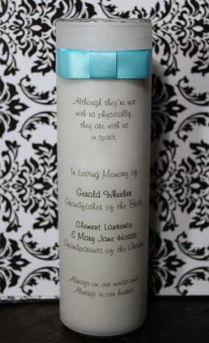Memorial Candles by ThoughtfullyDesigned on Etsy, $17.00