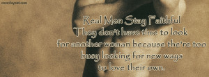Real Men Stay Faithful Facebook Cover Layout