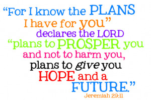 ... Have For You Declares The Lord Plans To Prosper You - Bible Quote