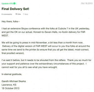 Cubicle 7 was brought in to distribute the print version in June of ...