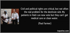 Civil and political rights are critical, but not often the real ...