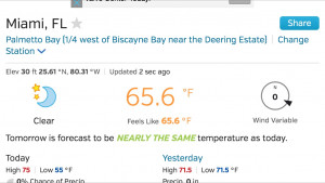 ... is closely representative of key biscayne when it is not windy