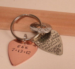 Love quotes Guitar Pick Key Chain-Perfect Gift for a Grooms Wedding ...