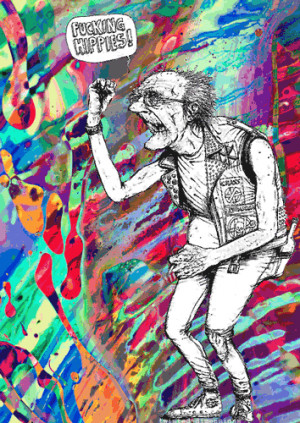 ... trippy hippie psychedelic colors colorful punk neon hippies trippy gif