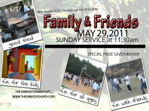 Family and Friend Day Flyer at Church
