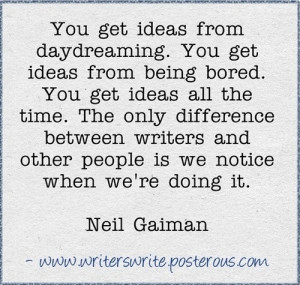... writers and other people is we notice when we're doing it.