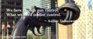 Have Enough Gun Control What...