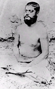 Vivekananda meditating in Cossipore, 1886