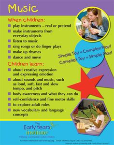 The Early Years Institute shares what children learn from music and ...