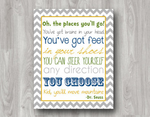 Oh The Places You'll Go - Dr. Seuss Printable Subway Art - Custom ...