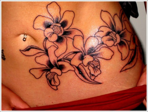 the-black-orchid-tattoo-ideas-and-meaning-for-women-on-stomach