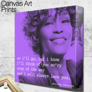 whitney houston quote 1 square wall art canvas and acrylic wall art