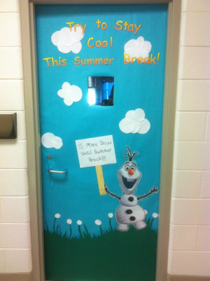 Frozen Olaf bulletin board door! Count down to summer break. I have to ...