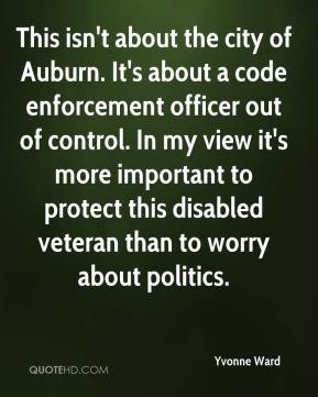 This isn't about the city of Auburn. It's about a code enforcement ...