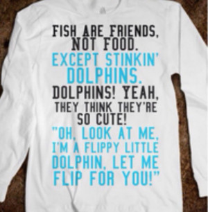 sweater nemo movie disney quote on it fish are friends dolphins ...