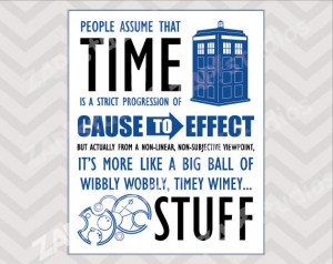 Timey Wimey Doctor Who Quote 8x10 Printable File -Instant Download-