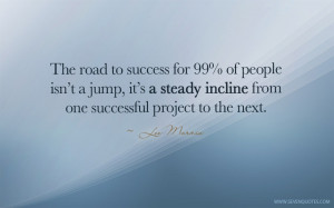 The Road To Success For 99% Of People Isn’t A Jump It’s Steady