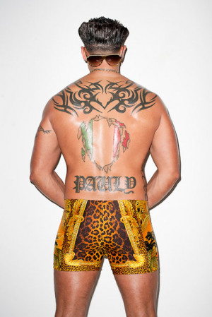 Pauly D from Jersey Shore has many tattoos . Kin d of gross if you ask ...