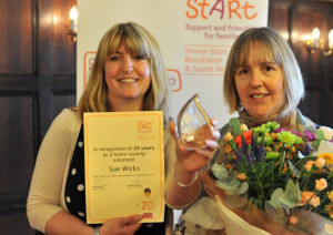 Sue Wicks on the right was one of five worthy volunteers to receive