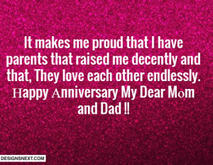 Happy Wedding Anniversary To My Parents Quotes ~ Marriage Anniversary ...