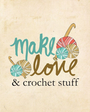 Art for Crochet Lovers And Crochet Stuff Crafty by LisaBarbero, $20.00