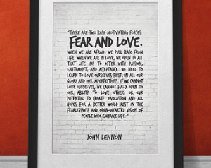 Motivating Quote Print, John Lennon , There are two basic motivating ...