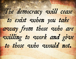 Democracy Cease Quote Poster