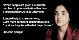 Sheena Iyengar on how giving more options make people unhappier