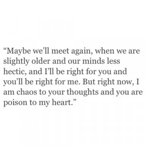 Maybe We'll meet again..