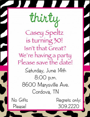50th Birthday Party Sayings Invitations