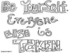 Enjoy this page of All quotes coloring pages