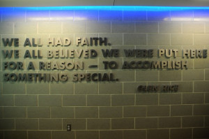 Glen Rice quote is displayed on the wall at the Player Development ...