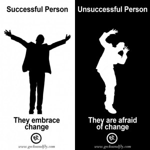 They embrace change vs they are afraid of change. Characteristic of ...