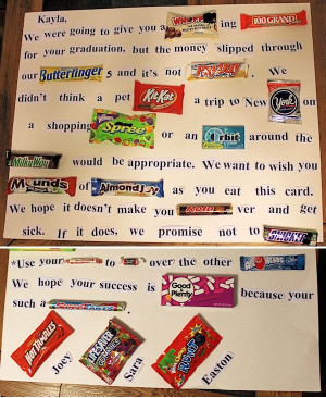 How to Make a Candy Letter for a Graduate - Submitted by Sara and Joey
