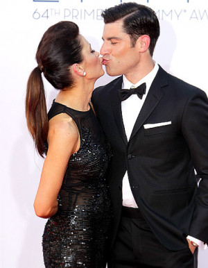 Max Greenfield and Tess Sanchez