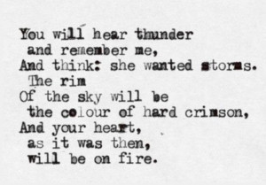 ... quotes haiku - You will hear thunder and think of me | author unknown
