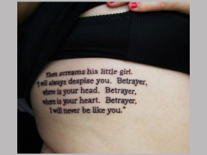 ... black this is a darkly meaningful quote tattoo for a girl who s