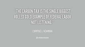 The carbon tax is the single biggest rolled gold example of Federal ...