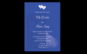 doctor who wedding invitation