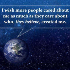 Care about me...the Earth