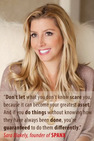 Quote from Sara Blakely, founder of SPANX
