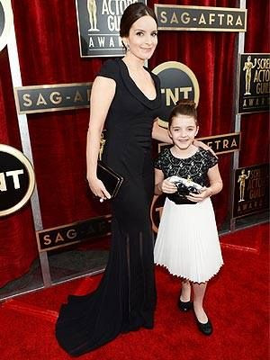 Tina Fey and her daughter.
