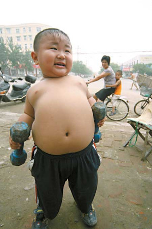 Overweight 4-year-old boy